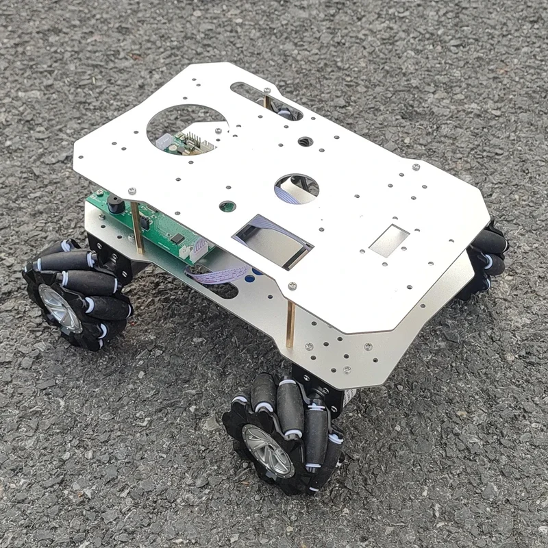 Alumínio Alloy Frame Model com Chassis Diferencial, Robot Trolley, 4WD, quatro rodas, 520 Encoder Motor