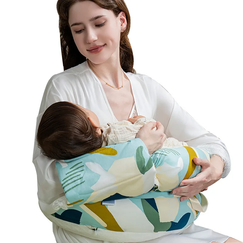 Almohada de lactancia con estampado para recién nacido, cojín multifuncional para alimentar a Bebé y niño pequeño, artefacto para alimentar a la madre embarazada