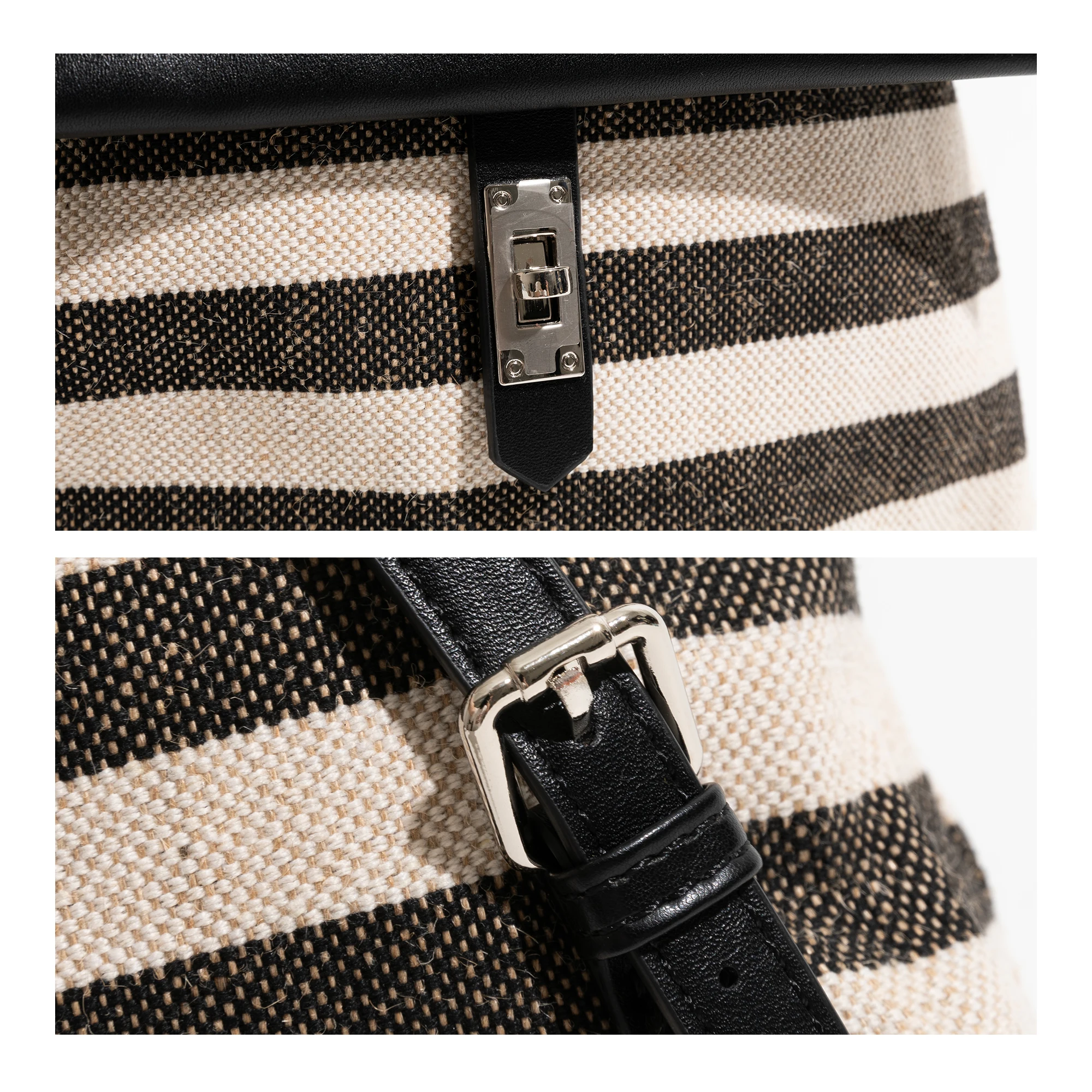 Mochila de Lona e Couro Listra - Leather Work Womens Backpack avaliação e preço