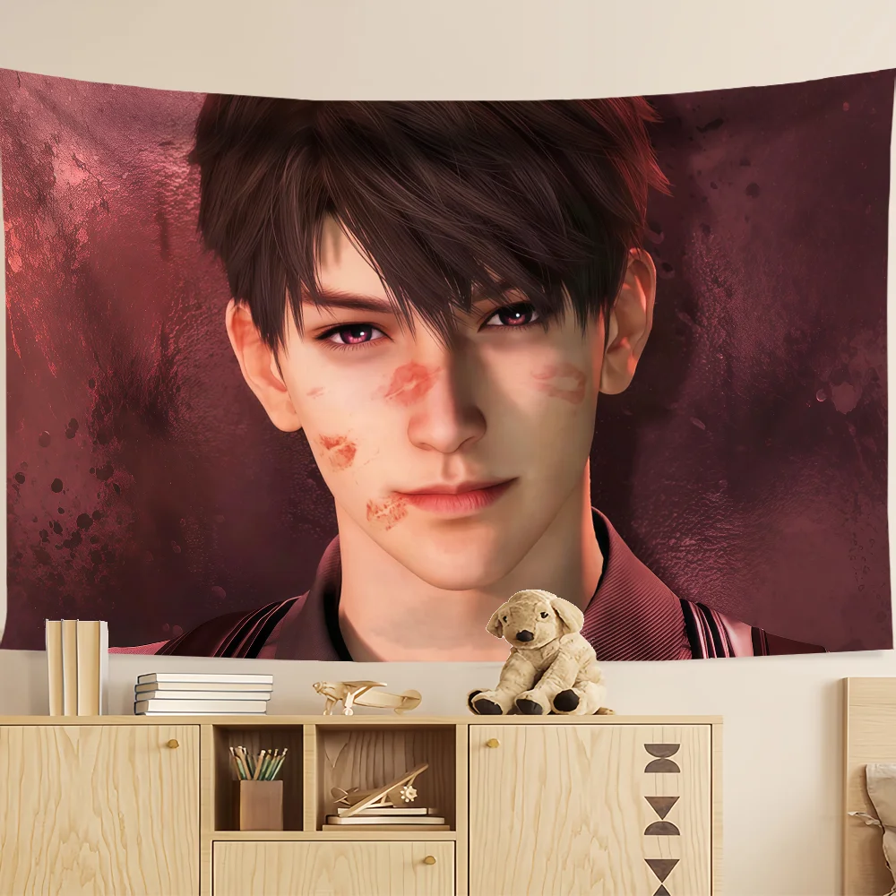Sylus Caleb Zayne Love and Deepspace Lipstick Marks Flag for Room Dorm Camping Party Garage Bar Wall Picnic Decoration Banner