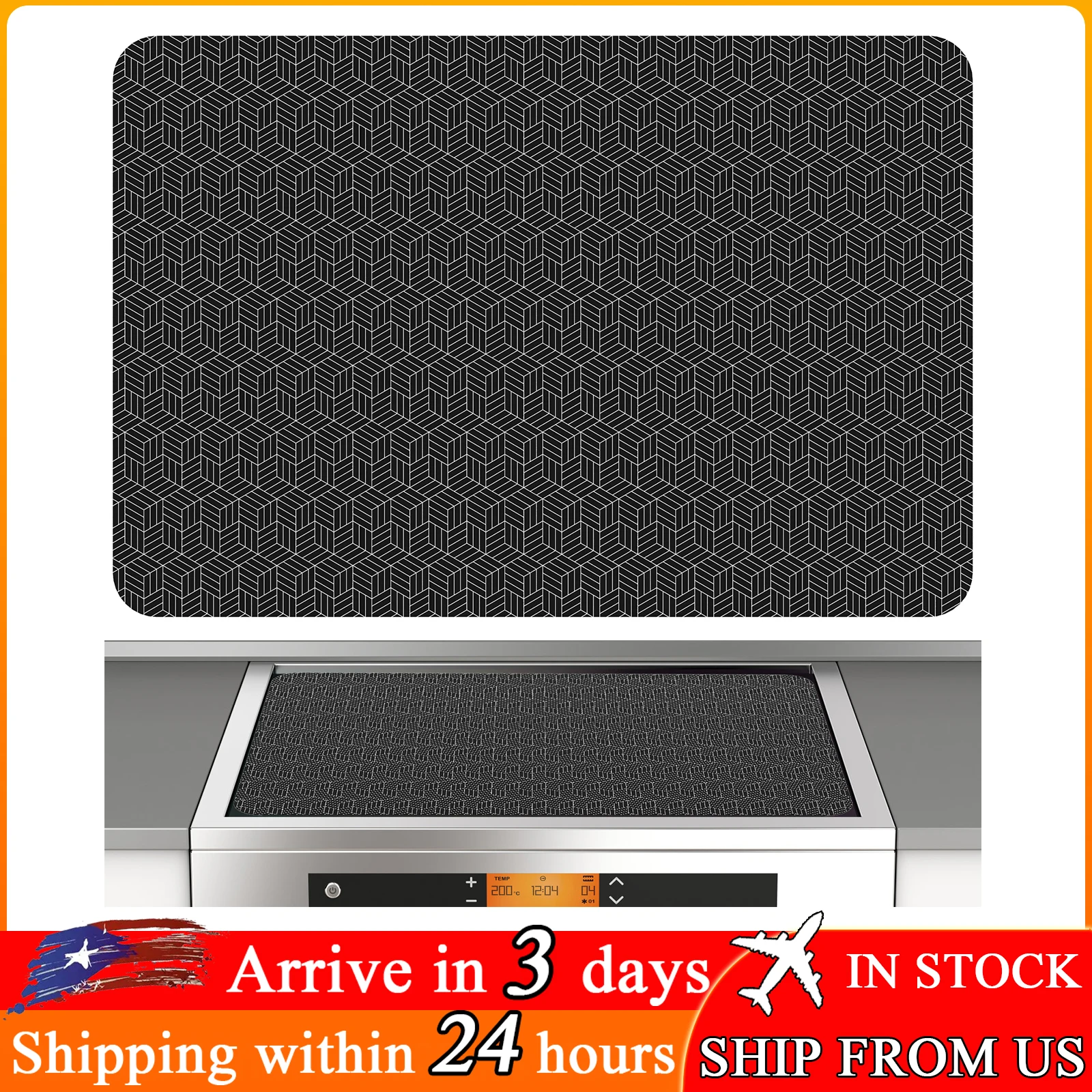 Induction Cooker Covers Baking Plate Protector Stove Protector Non-Slip Kitchen Cooktop Countertop Potholder Anti-fouling Pad