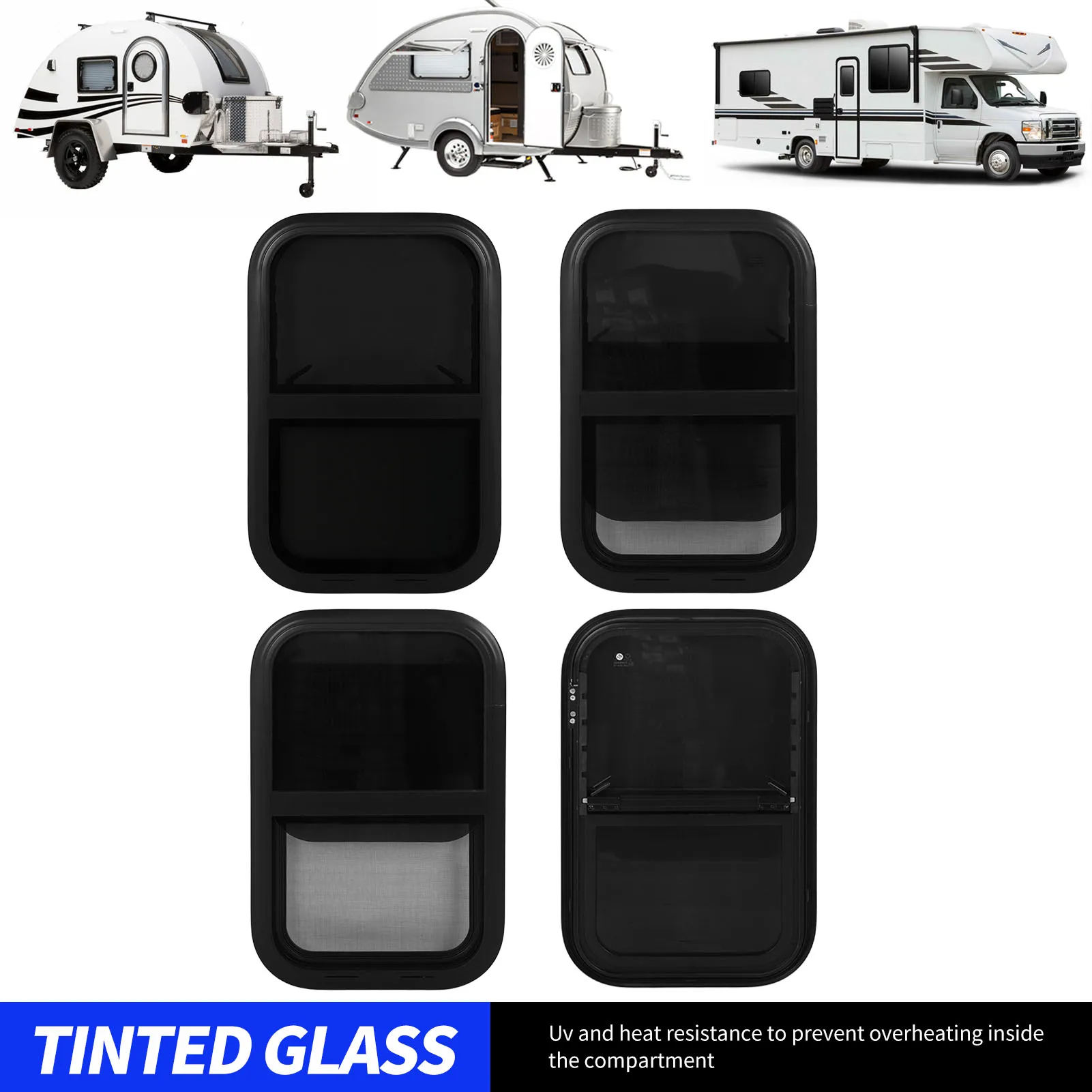 700*350 мм RV закругленные Вертикальные Раздвижные окна закаленное стекло Горизонтальное раздвижное Стекло Замена с отделкой насекомых экран