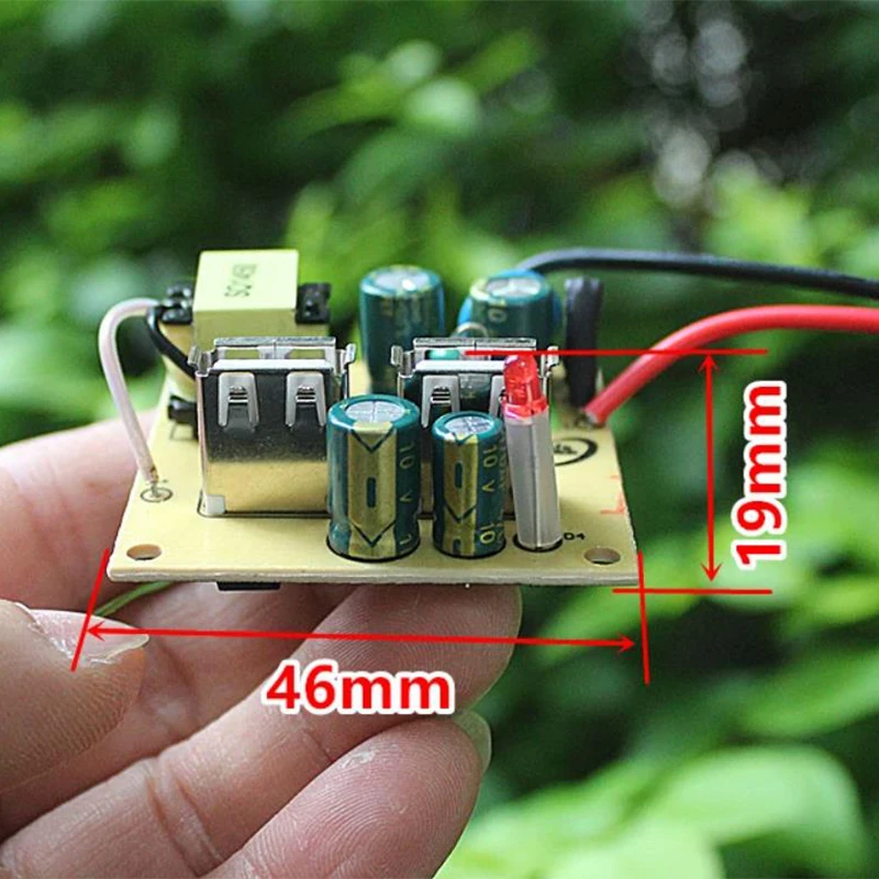 Módulo de alimentación de carga rápida de 5V, 2.1a, salida USB de 2 vías, interruptor de aislamiento de 220V a 5V, nuevo