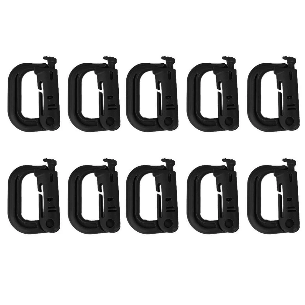 

10pcs D-Ring Locking For Webbing Tan High Strength Lightweight Buckles For Camping Hiking Hunting D-Shaped Snap
