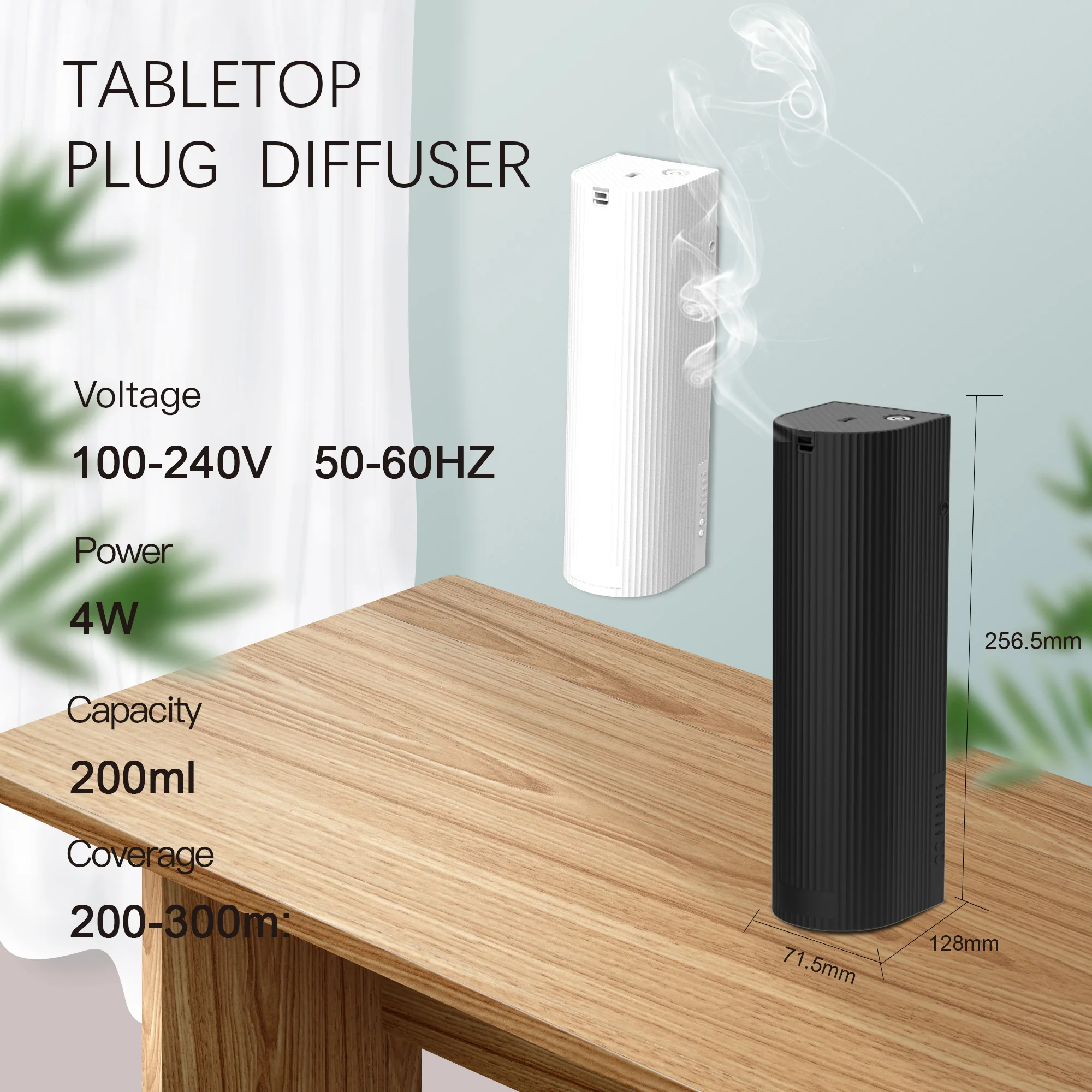 

200ml Electric Power Source Waterless Plug-In Aroma Diffuser with Radar Function Essential Oils Diffuser for Home Large Rooms