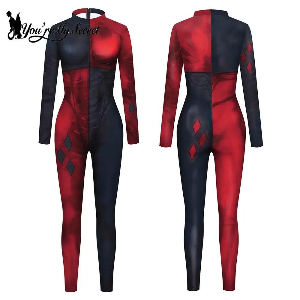 [you're -m secret] Bohóc Nők cosplay costume Halloween ruhát -ig Összetartozó beállítása Farsang Avatás ruhát legging Elhűl bodysuit