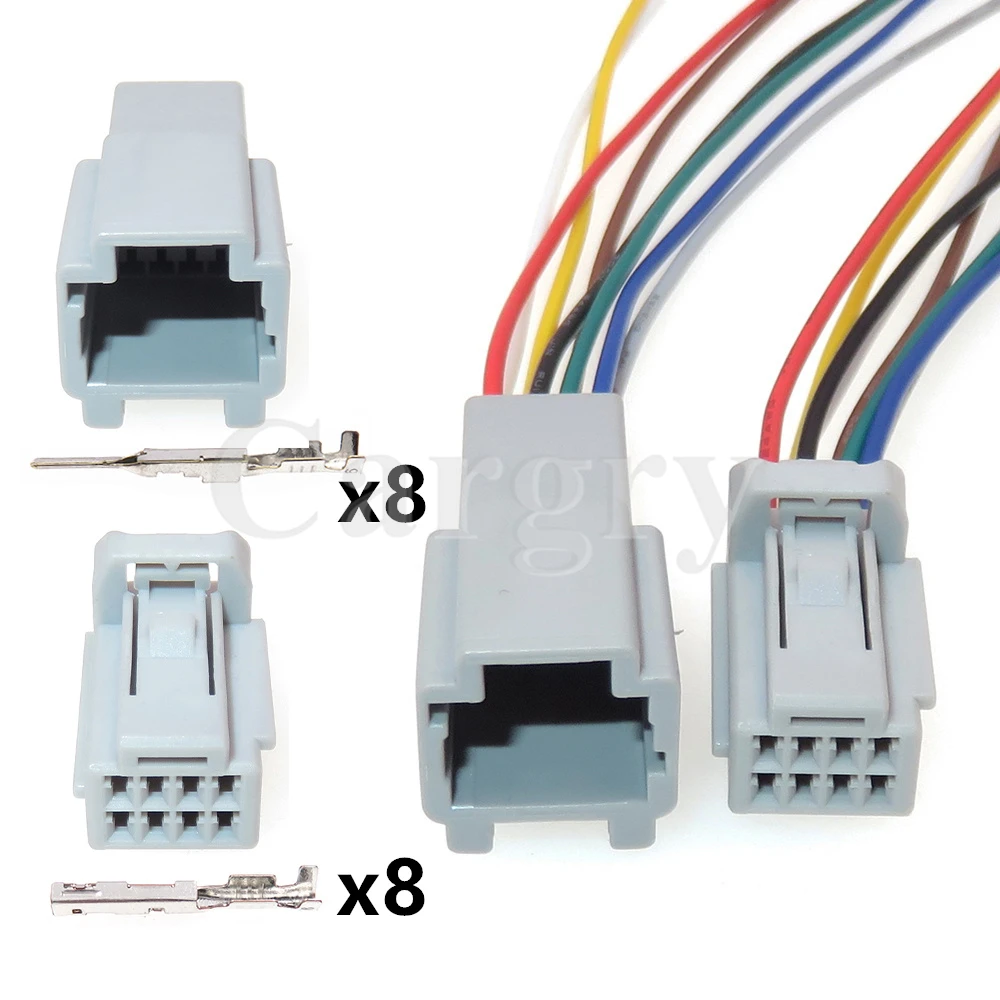 1 Set 8P 6098-6452 AC Assembly Automotive Electric Wire Socket with Terminal Car Accessories Auto Male Female Connector