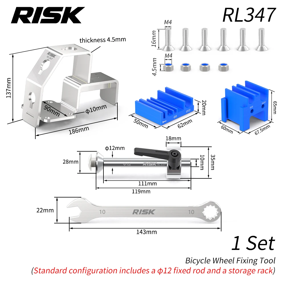 RISK Mountain Road Bicycle Wheel Holder Fixing Tool Tire Hub Repair Bench Vise Stand Freewheel Cassette Maintenance tool image 3