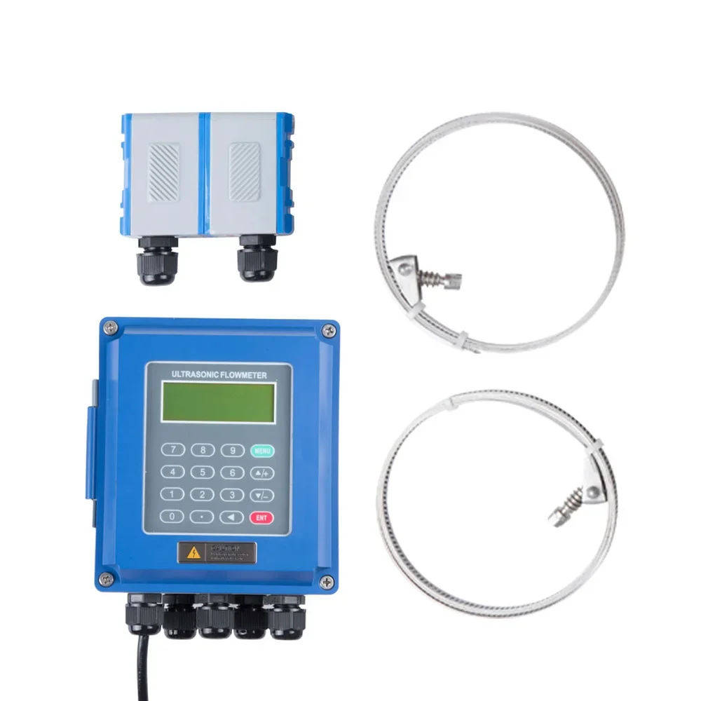 Yunyi Clamp on 4-20mA Output Ultrasonic Water Flow Meter BTU meter