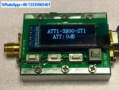 

For RF programmable attenuator 0-31dB adjustable 1dB step/step back 1-3800MHz CNC shell PC controllable