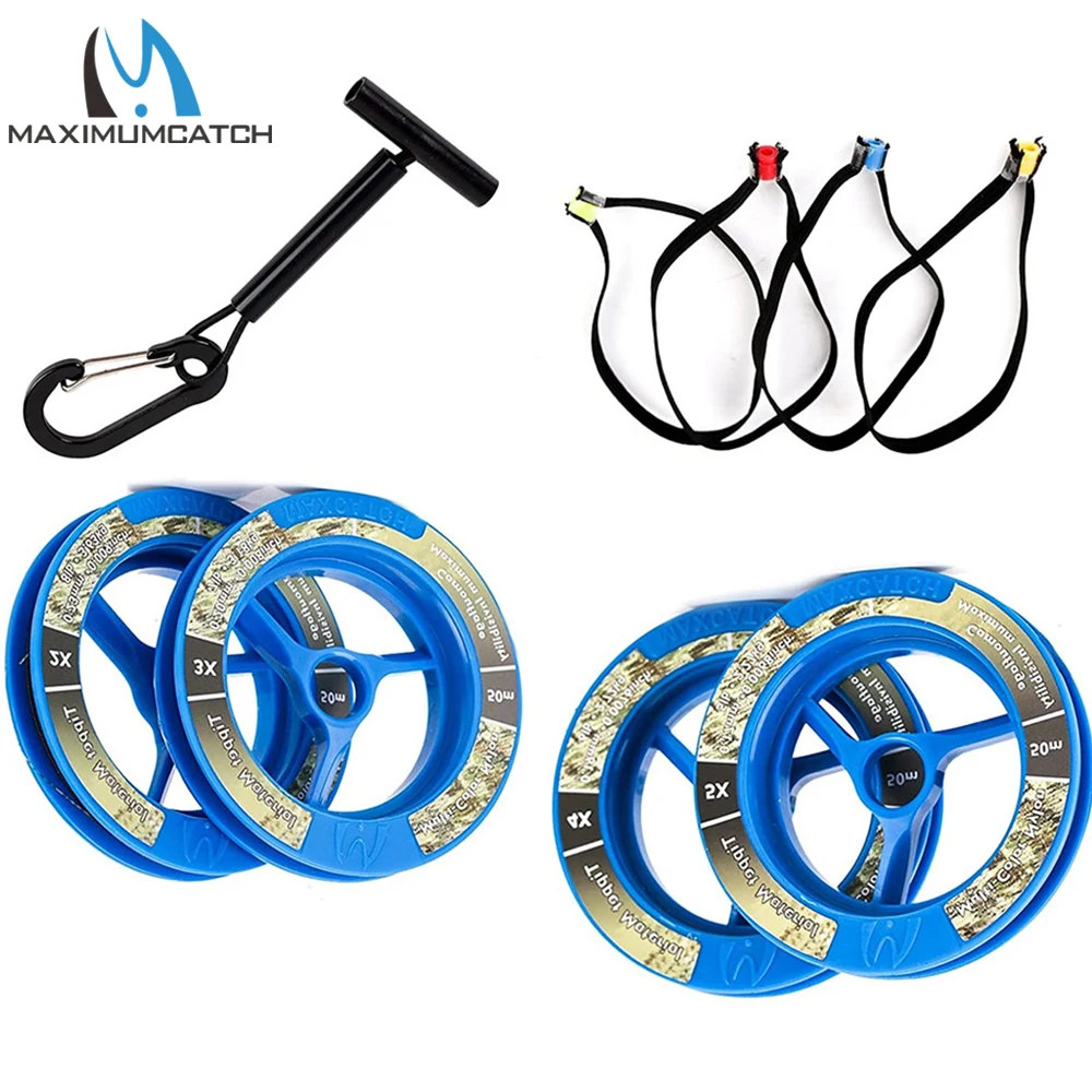 Maxcatch Chameleon Invisible Fly Fishing Tippet Line Nylon Leader Material 1X-6X 50M Strong Clear Tippet Line with Spool Holder