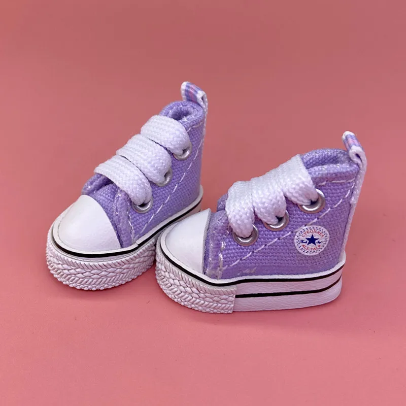 

Tilda 3.6cm Doll Shoes For Blythe BJD Toys,Canvas Fabric Sneakers for OB24 1/8 for Blyth Bjd Accessories Joint Body 1/6 Puppets