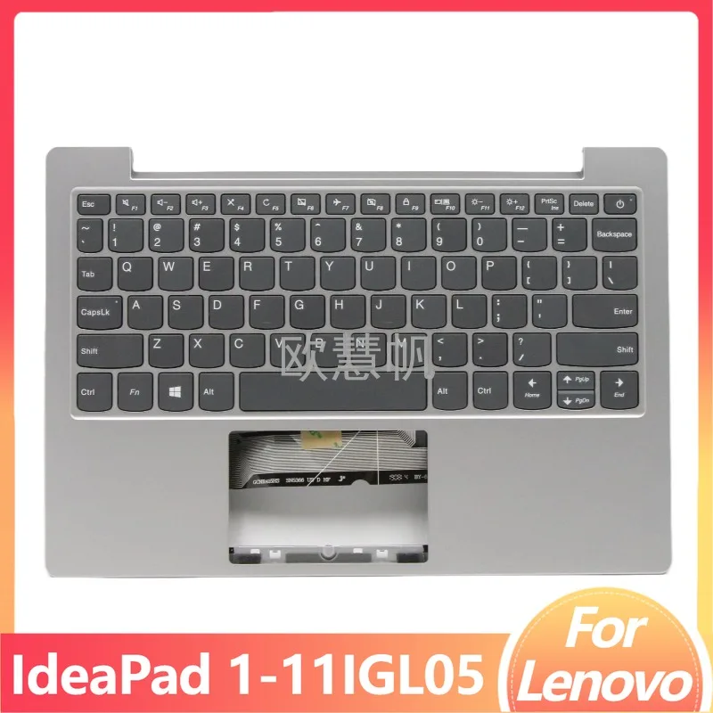 

T Новый оригинальный чехол для ноутбука lenovo IdeaPad 1-11IGL05, упор для рук, верхняя крышка с английской клавиатурой США, серый 5CB0X56899