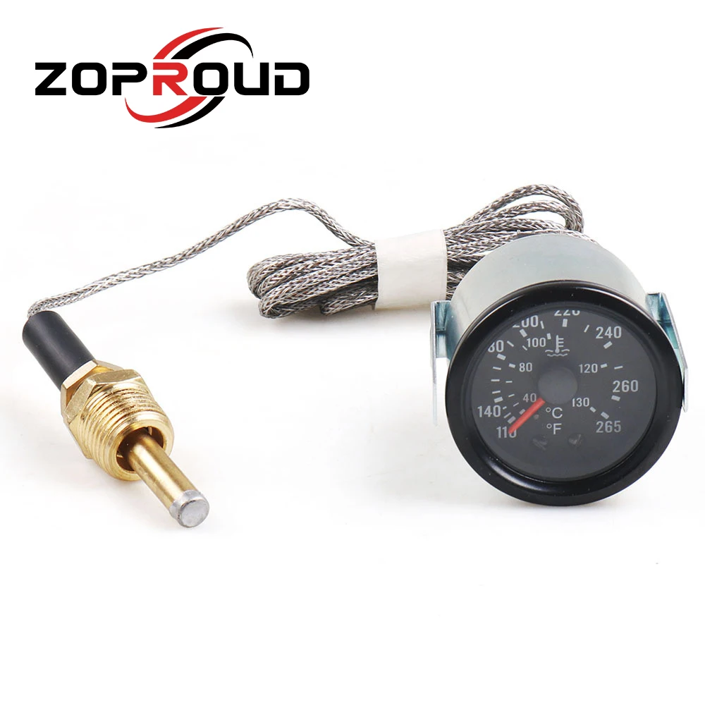 

2-Inch 52Mm Universal Mechanical Water Temperature Gauge with a Measurement Range of 110-265°F/40-130°C, Suitable for Modified V