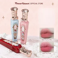 Flower Knows Strawberry Rococo Series Cloud Lip Cream Lip Gloss Rossetto tinta labbra in velluto a lunga durata per cosmetici da donna