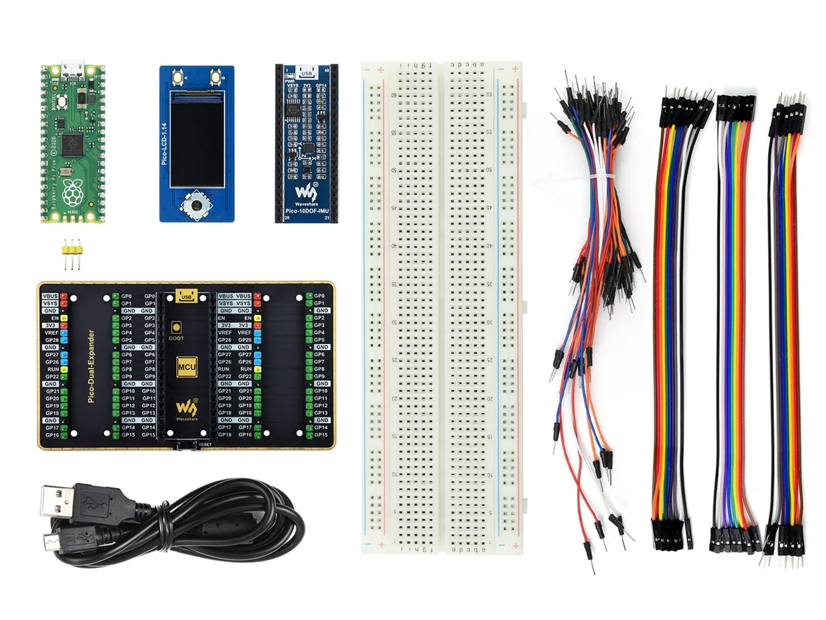 Pi Pico Basic Evaluation Package 1.14 Inch Display 2 Groups of Expansion Board Experiments