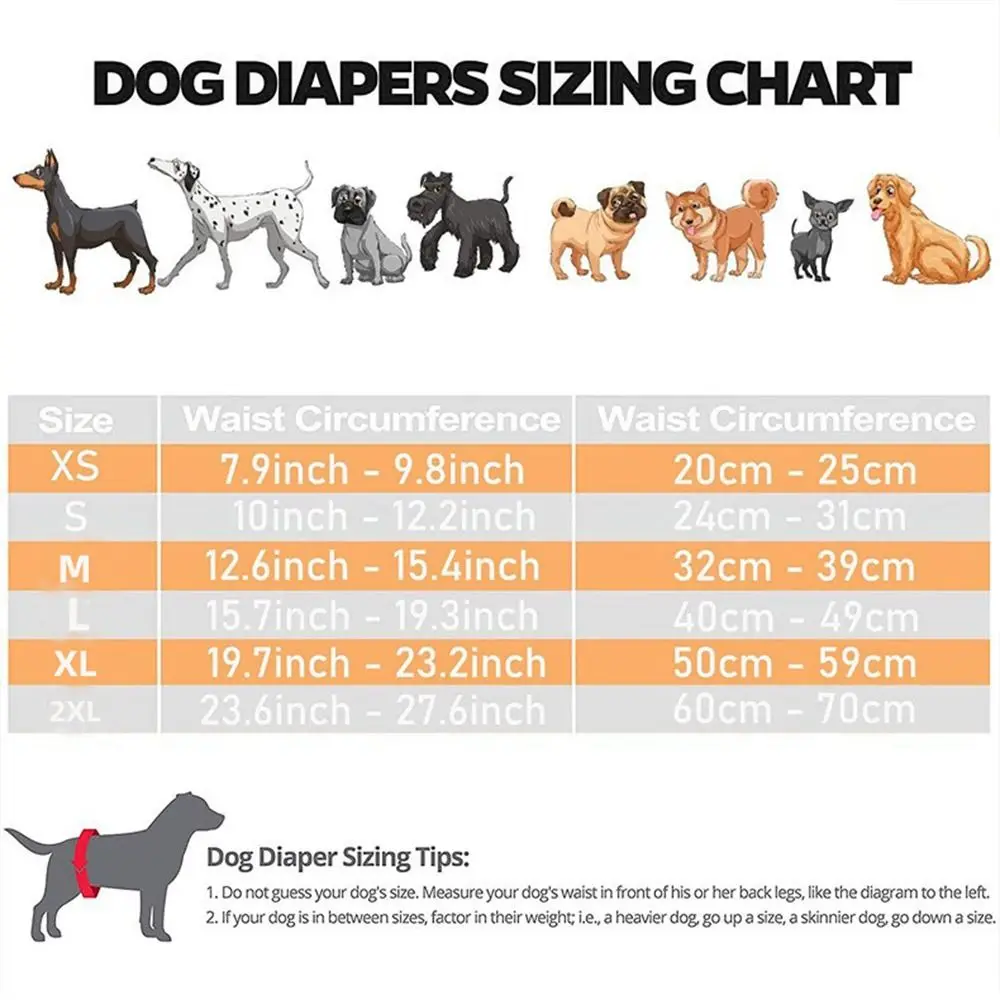 Adjustable Easy To Wear Menstrual Period Physiological Pants With 3 Diapers Dog Shorts Panties Pet Sanitary Pants