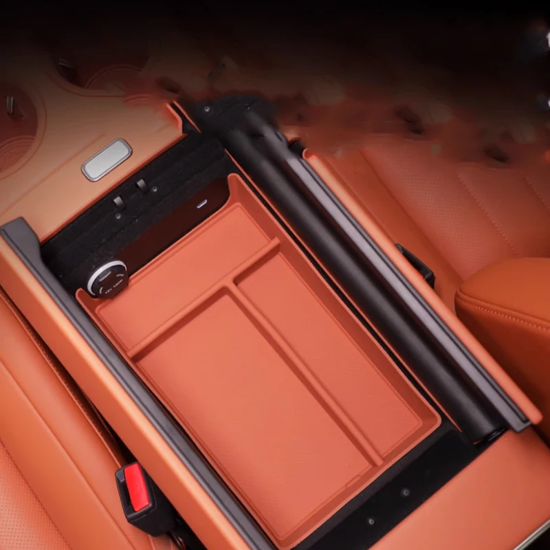 

For Geely Galaxy M9 2025 Central Control Armrest Box Storage Box Non-slip Silicone Pad Interior Supplies