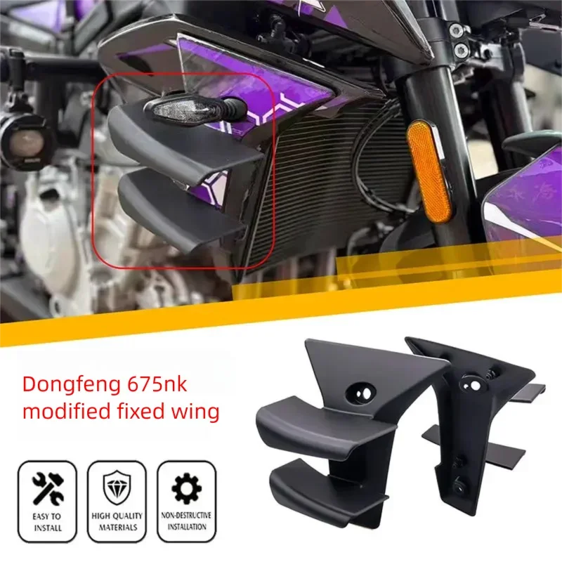 

For CFMOTO 675NK Side Wing Side spoiler FRONTAL SPOILERS For CFMOTO 675 NK 2024 2025 2026 Front spoiler Lower spoiler flank