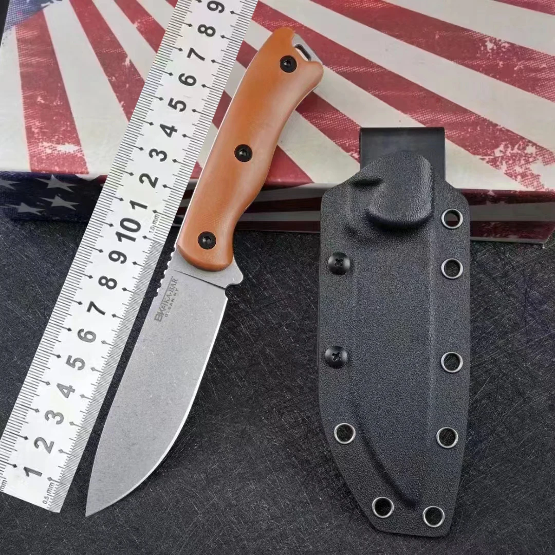 KABAR BK16 Protable Fixed Knife DC53 Blade G10 Handle with Kydex Sheath Outdoor Camping Hunting Knives