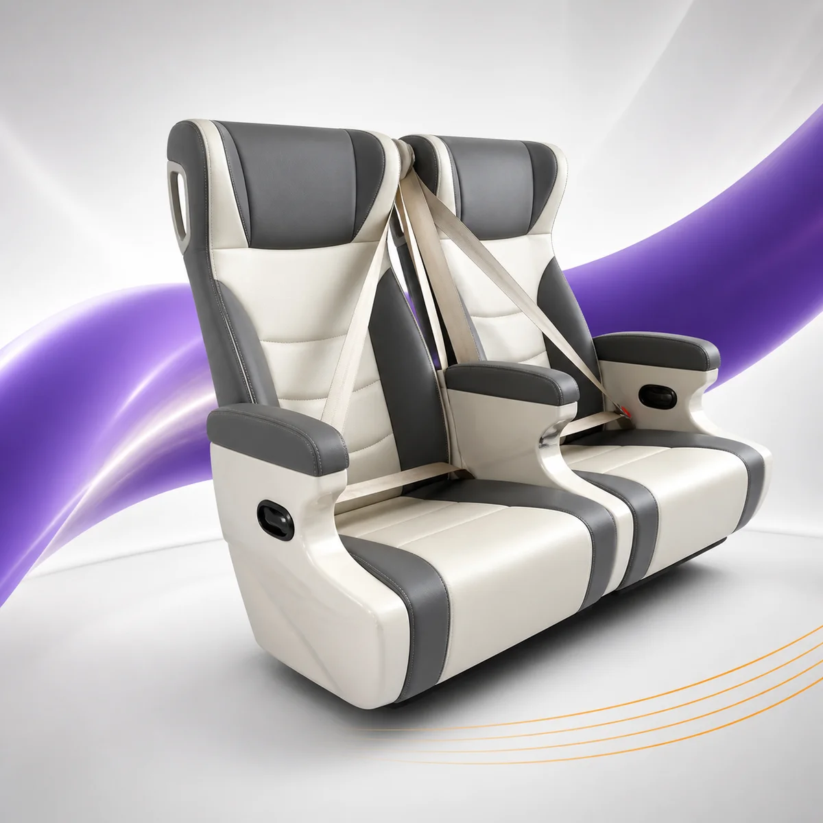 New YT01_F04 Mid to High-end Business-class Seat for Bus and Commercial Vehicle with Adjustable Backrest-Retrofit/Upgrade