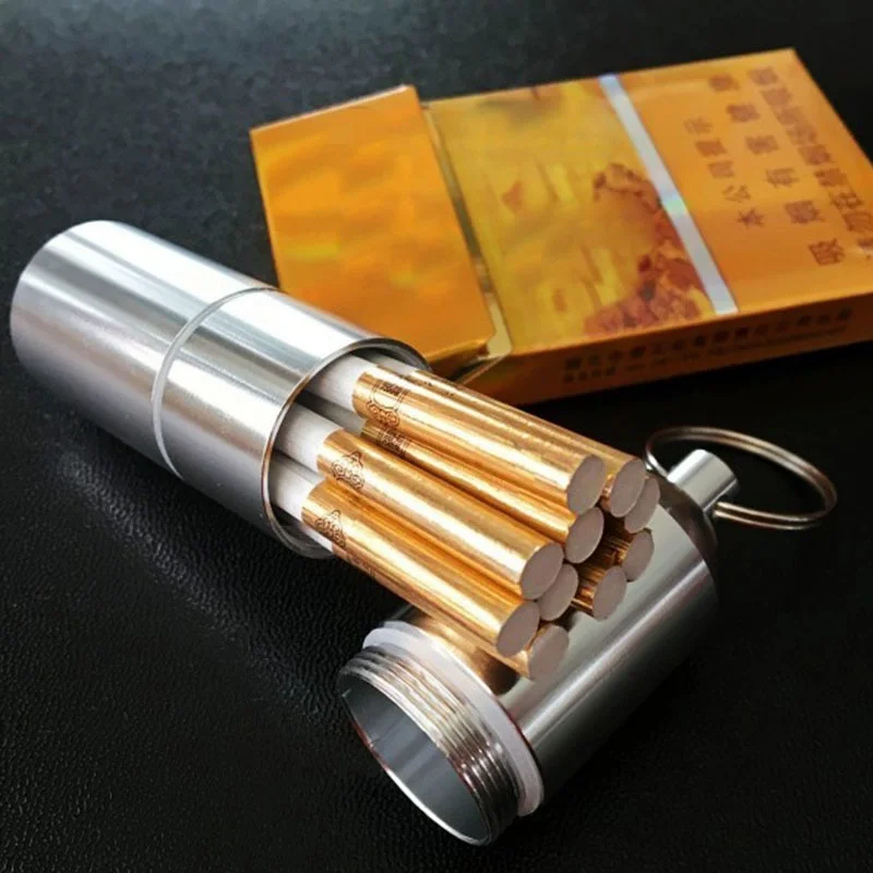 

CRUSHER Cigarette Case Tube Aluminum Alloy Waterproof Pill Toothpick Capsule Bottle Keychain Tobacco Box Smoking Accessories