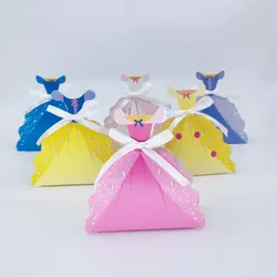 Princess Dress Candy Box Treat Goodie Baby Shower scatole regalo per feste di compleanno per bambini forniture a tema principessa per decorazioni di nozze