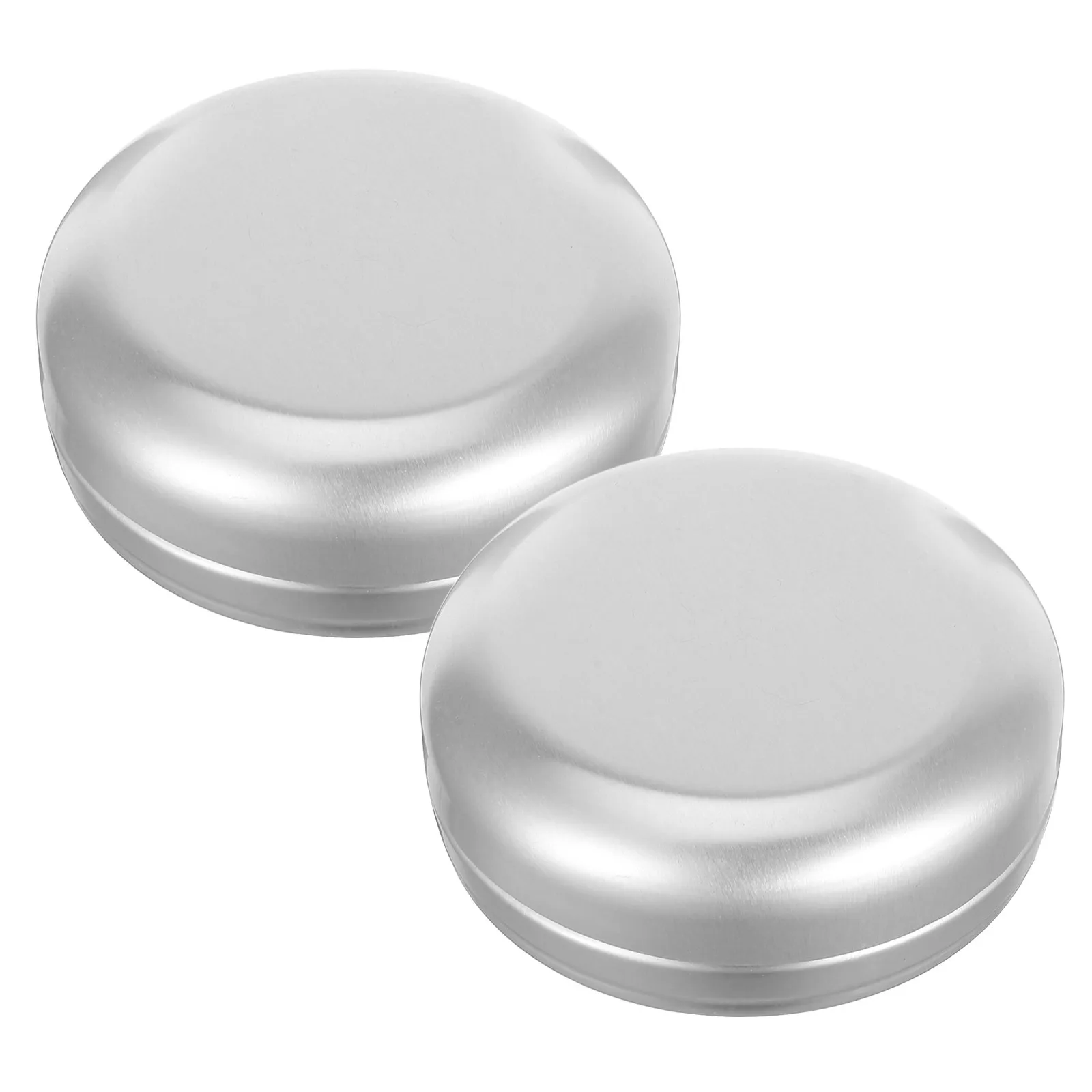 

2Pcs Round Aluminum Soap Holder Travel Case Leakproof Soap Box with Lid for Bathroom Camping Bathroom Supplies