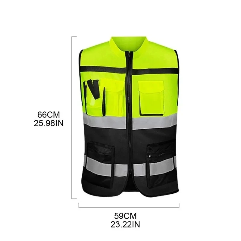 Ropa reflectante de alta visibilidad para trabajadores de la construcción, inspección nocturna de seguridad vial, ropa de trabajo de seguridad con