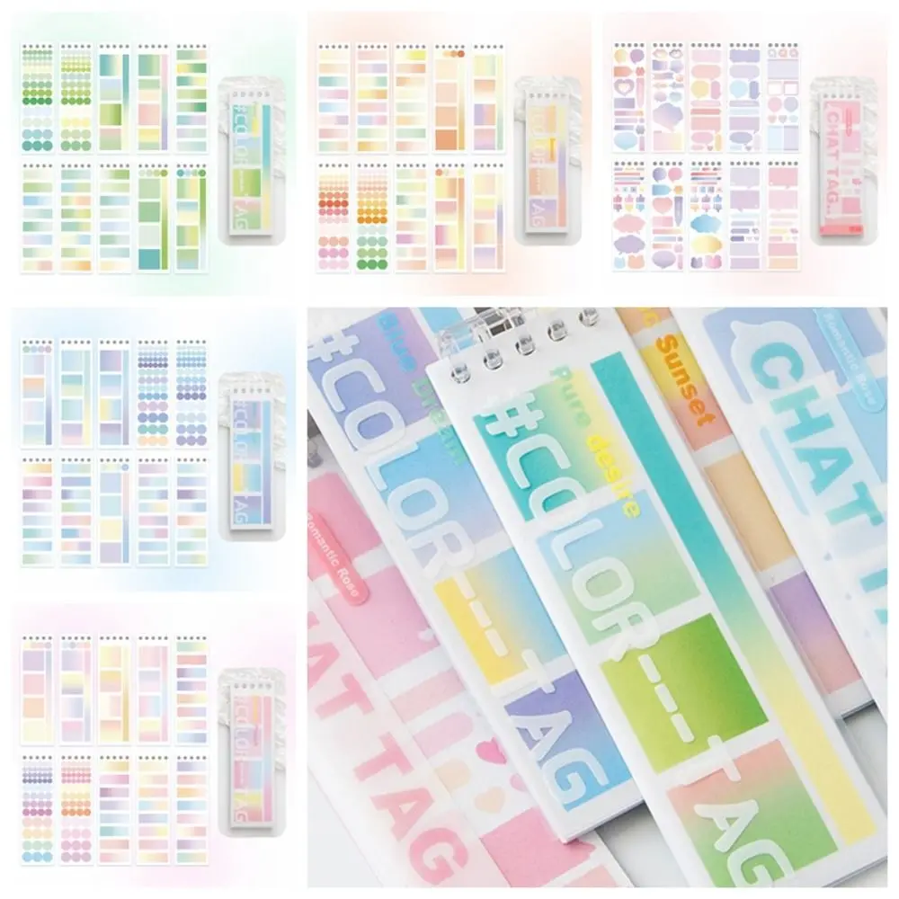 20 Sheets Keypoints Marker Index Stickers Taking Notes Reading Labels Sticky Notes Gradient Bookmark Index Tabs Student