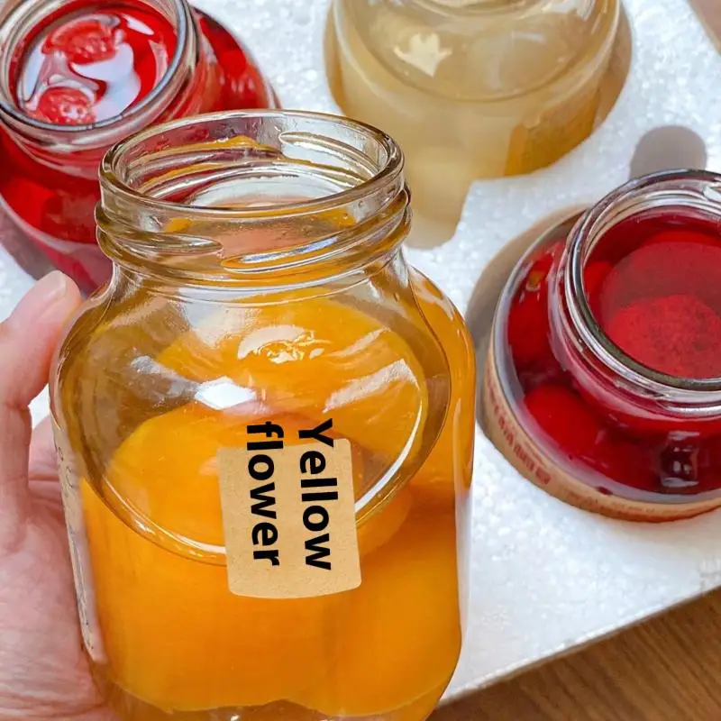 260/320/420/800PCS Kitchen Food Jar Glass Bottle Classification Stickers Kraft Stickers Blank Labels Office Labels
