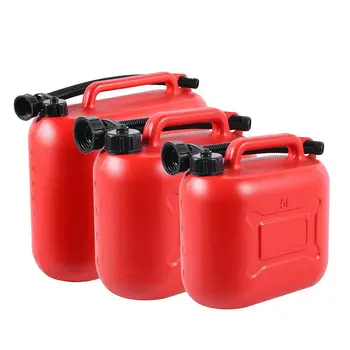10L 5L Red Car Gas Can Auto Fuels Containers Petrol Can With Spout Vertical Fuels Bucket Gasolines For Cars With Handles