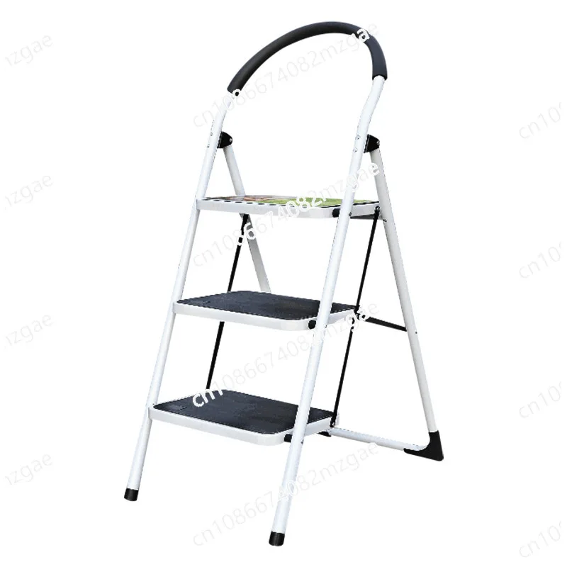 Folding Step Ladder Carbon Steel Thickened Indoor Herringbone Mobile Staircase Telescopic Ladder Multi-function Step Stools