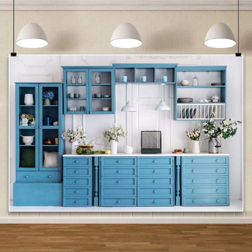 مشهد المطبخ التصوير خلفية مطعم تجهيزات المطابخ الشيف حفلة راية الأطفال عيد ميلاد صورة خلفية استوديو الصور الدعامة