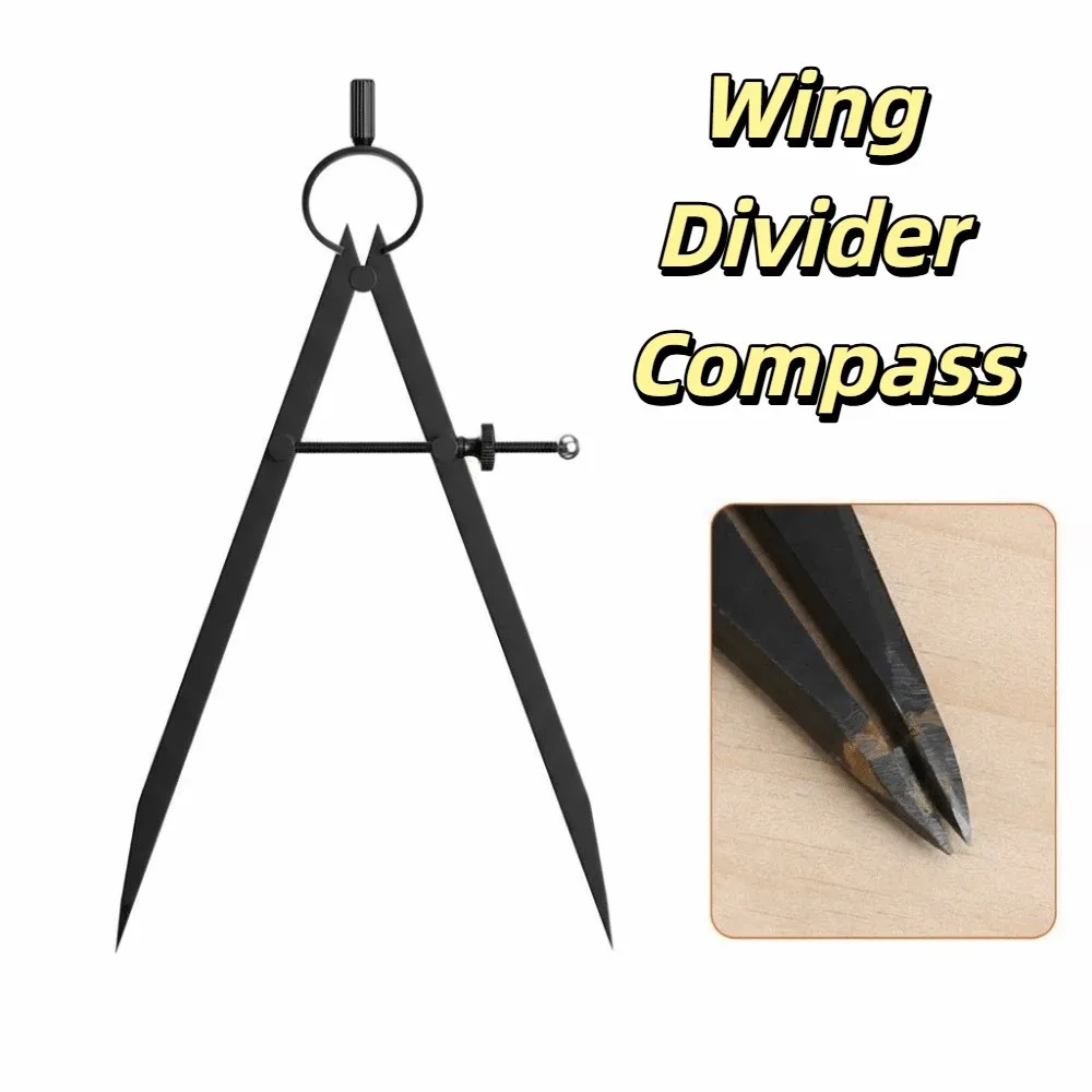 Marking Scribing Pencil Compass Metal Adjustable Scribe Compass Woodworking Precision Wing Divider Compass Engineering