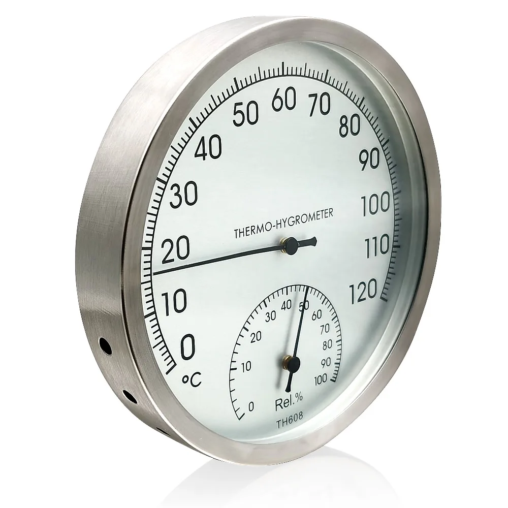 New Wall Mounted Temperature Humidity Meter Thermometer & Hygrometer For Sauna Room Household