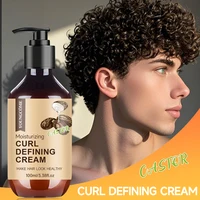 100ML Men's Castor Oil Curling Cream with Rosemary and Peppermint to Control Curling 1