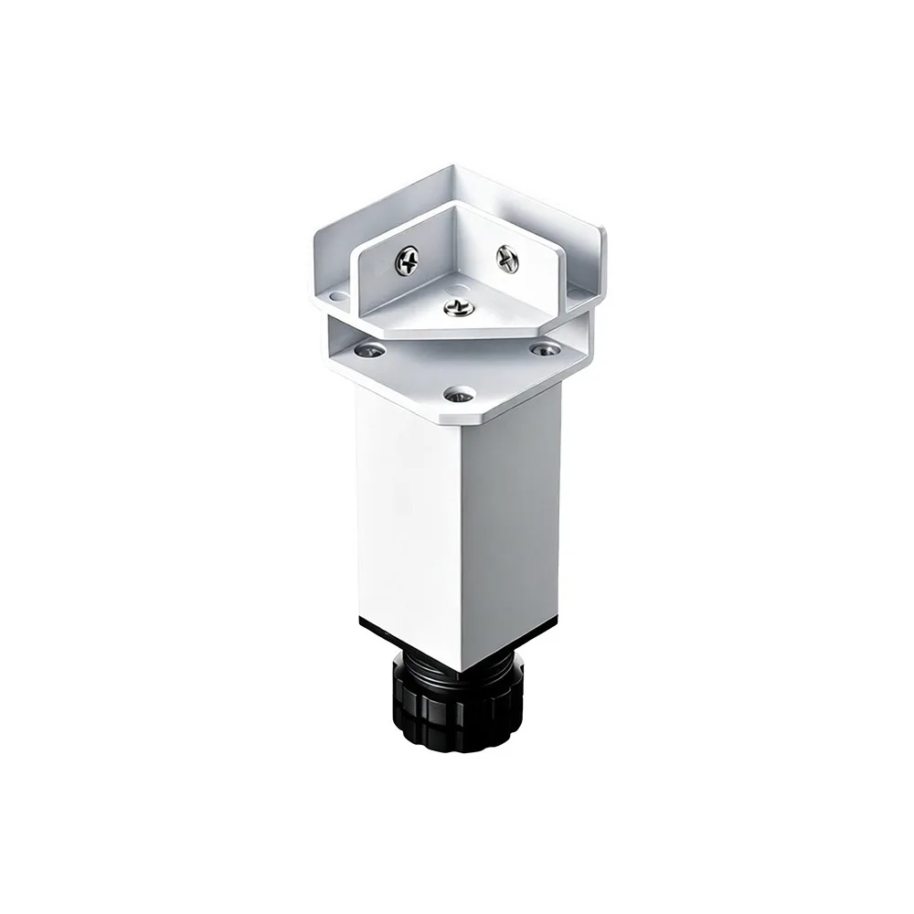 Aluminum Alloy Adjustable Support Leg Bracket White Waterproof Glass Tile Fixing Clip Heavy Duty Rust Resistant