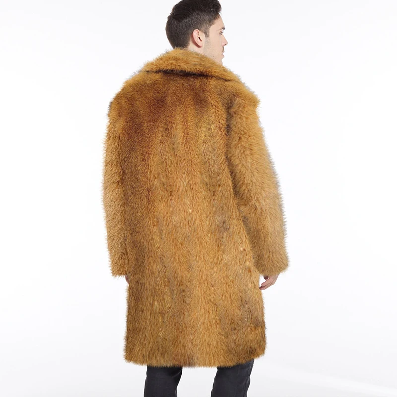 Nova chegada jaqueta longa de pele sintética comércio exterior europeu e americano popular casaco de pele sintética de alta qualidade para outono inverno