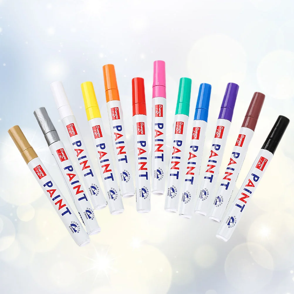 12pcs Marking Pen Tire Pen DIY Photo Aldum Pen Doodle Pen Colorful Marking Pen diy doodle pen diy marking pen