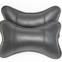 1pc Car Neck Pillows Pu Leather Head Support Universal Cushion For Car Headrest Pillow Mazda Mercedes Benz Salon Spare Parts