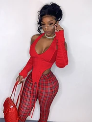 kliou Unique Women Tops Halter Tassel Off Shoulder Long Sleeve Tanks Zip-up Backless Slim Trend Vests Sexy Female Party Clubwear