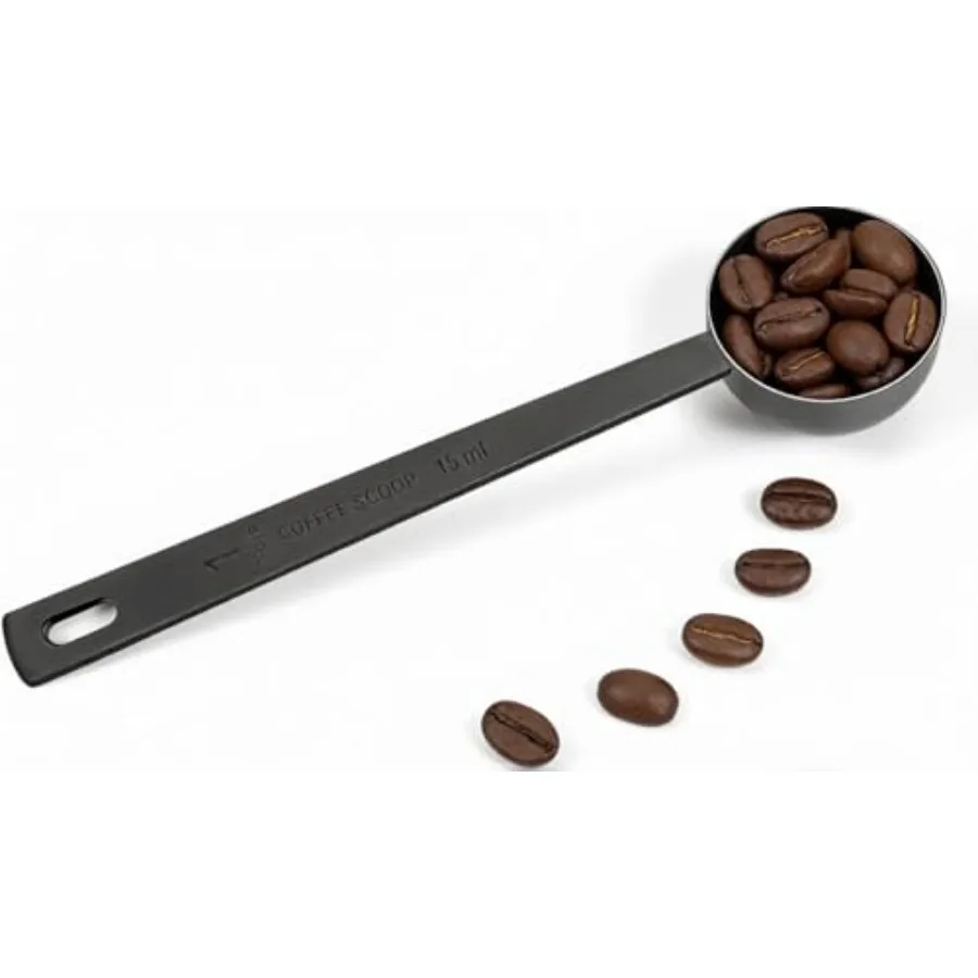 Coffee Scoop 15ml 1 Tbsp Stainless Steel Tablespoon - Long Handle Measuring Spoon for Ground Coffee, Espresso, Protein Powder a