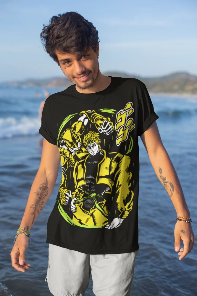 Dziwaczna przygoda Jojo Dio Brando Anime Manga T-Shirt Unisex miękka koszulka