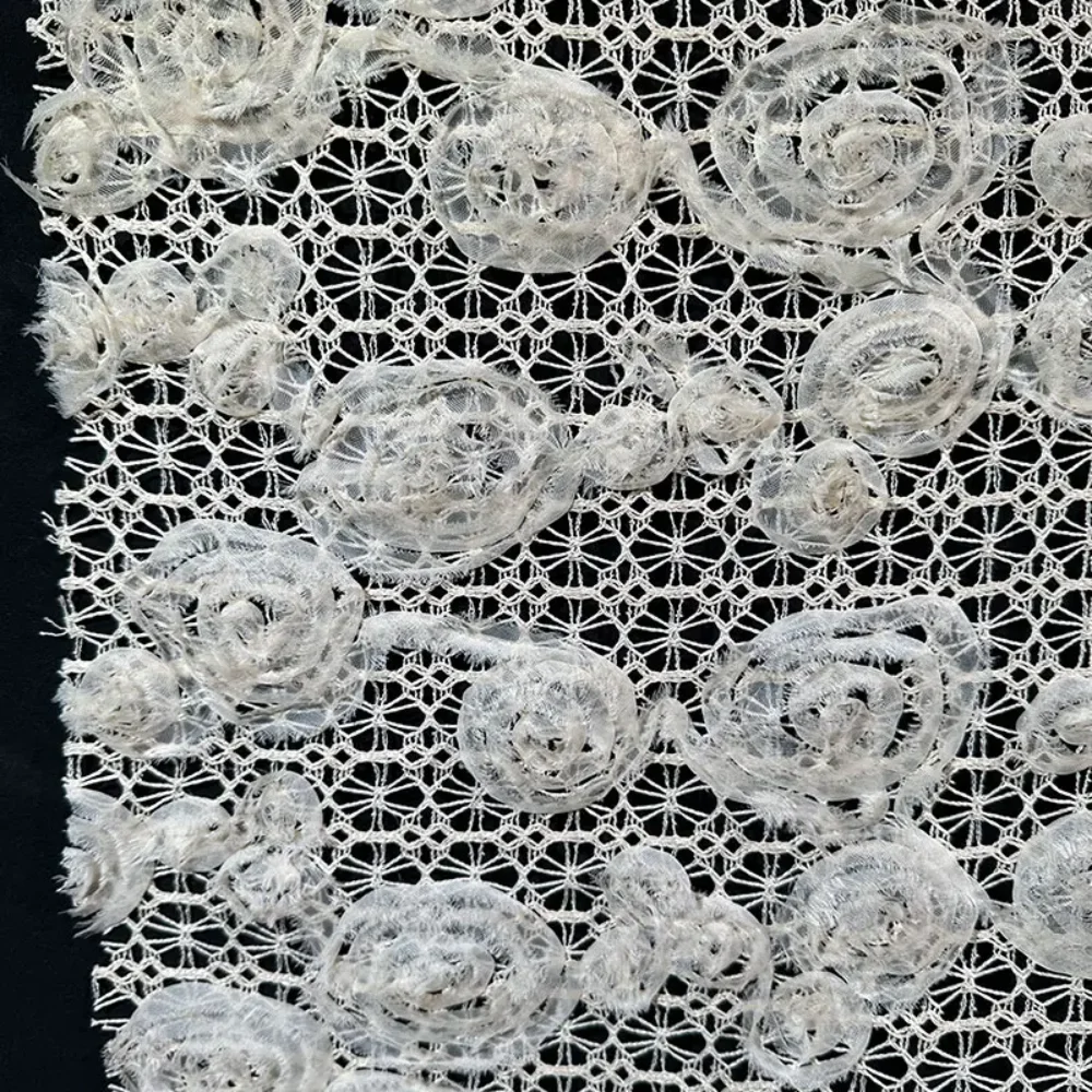 

Creative Flower Hollow Lace Fabric for Soft DIY Sewing Skirt Clothing Fashion Designer Cloth Material By The Meter