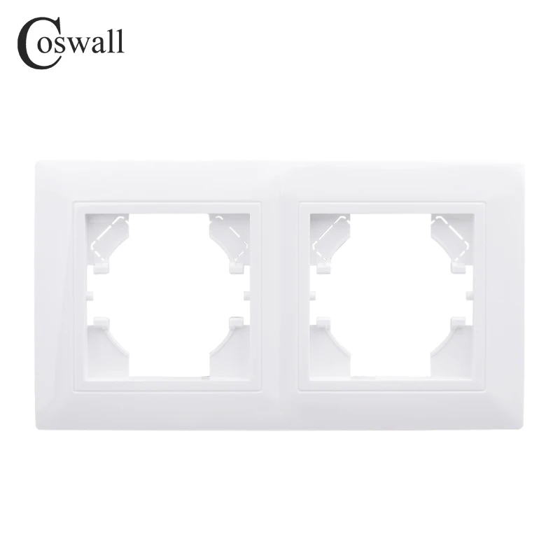 Coswall h série módulo de painel de plástico branco diy interruptor rocker de parede ue schuko soquete usb tipo-a & c carregador internet satélite tv