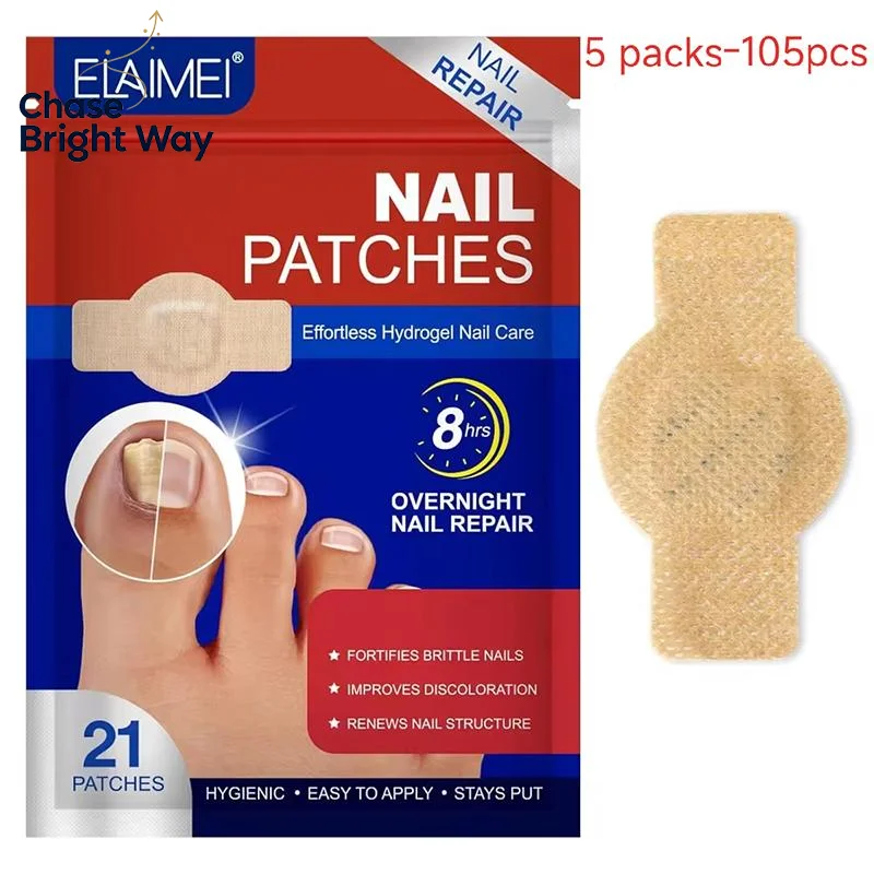 21/63/105Pcs Nail Repair Patches Toenail Damaged Nail Patches Nail Ingrown Correction Stickers For Discolored Or Dama...