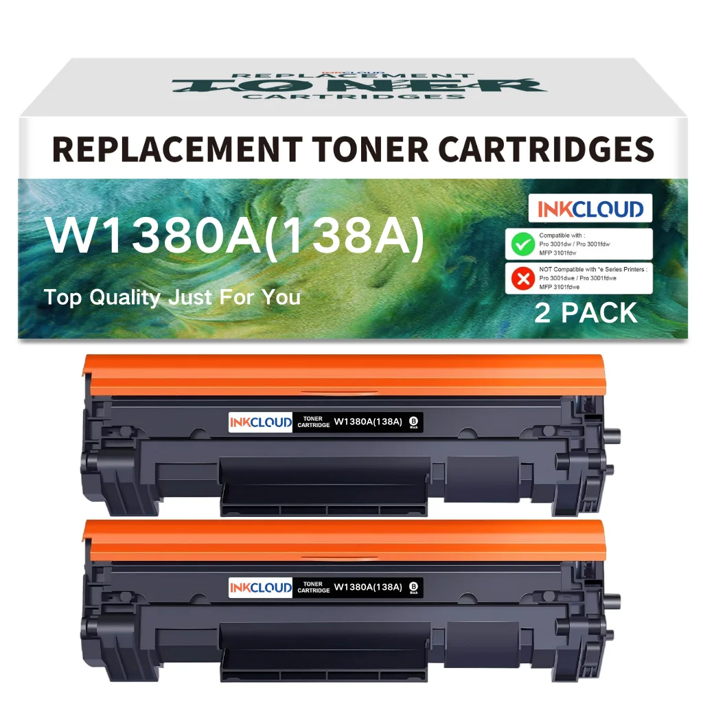 INKCLOUD 138A W1380A خرطوشة الحبر لاستبدال HP 138A W1380A 138X W1380X Pro 3001dw 3001fdw MFP 3101fdw #1