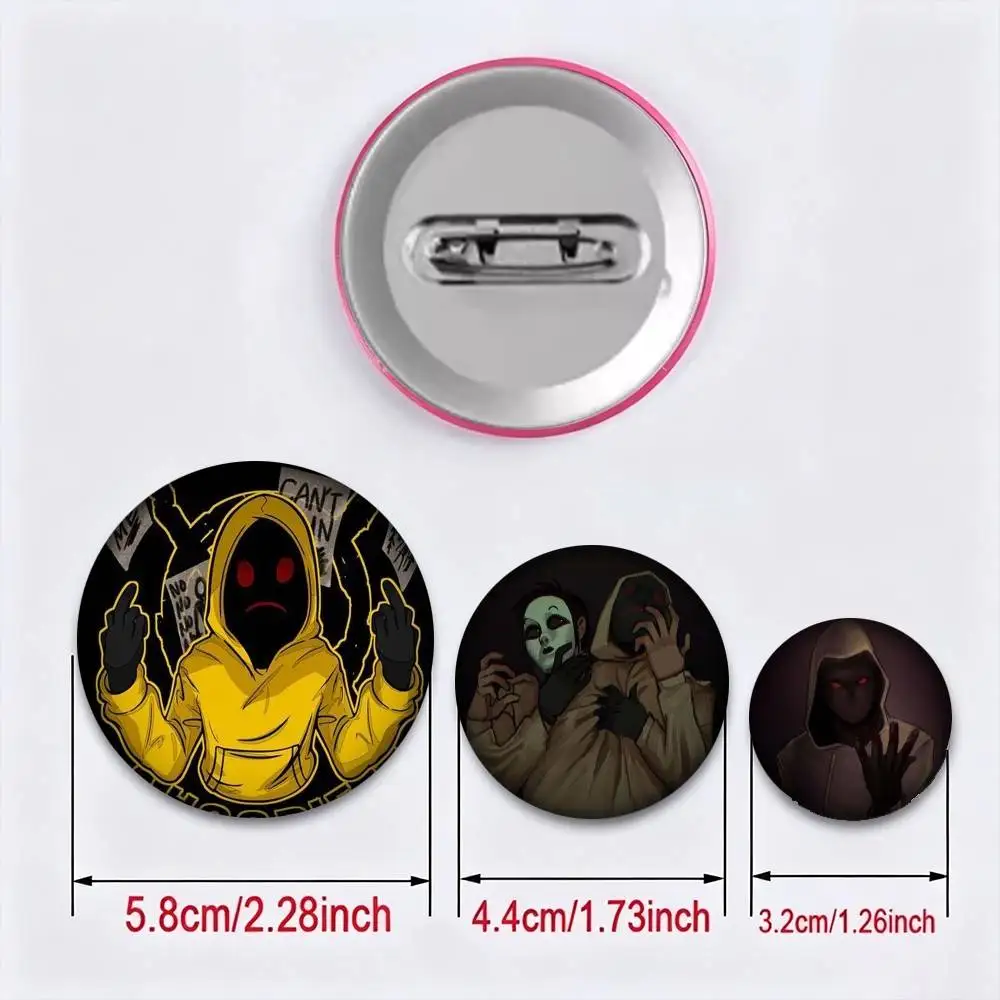 Horror M-Marble Hornets H-Hoodie  25mm 32mm 44mm 58mm 75mm Brooches Badges Pins for Accessories Gift