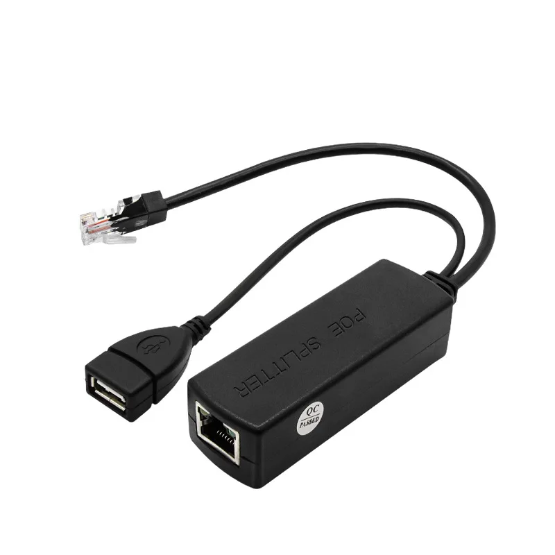 USB perempuan tipe A Port POE Spliter fungsi isolasi 802. 3AF/at untuk IP Cccam, modul catu daya, Ethernet 100M, DC 48V ke 5V